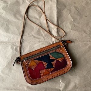 Vintage Embossed Leather Purse made in Argentina